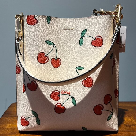 Coach Cherry Print Mollie Bucket Bag - Picture 2 of 3